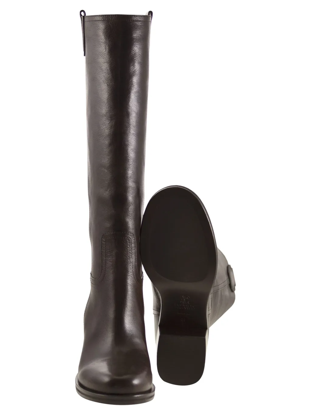 Leather Knee-High Boots