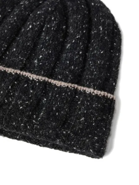 Rib-Knit Cashmere Beanie
