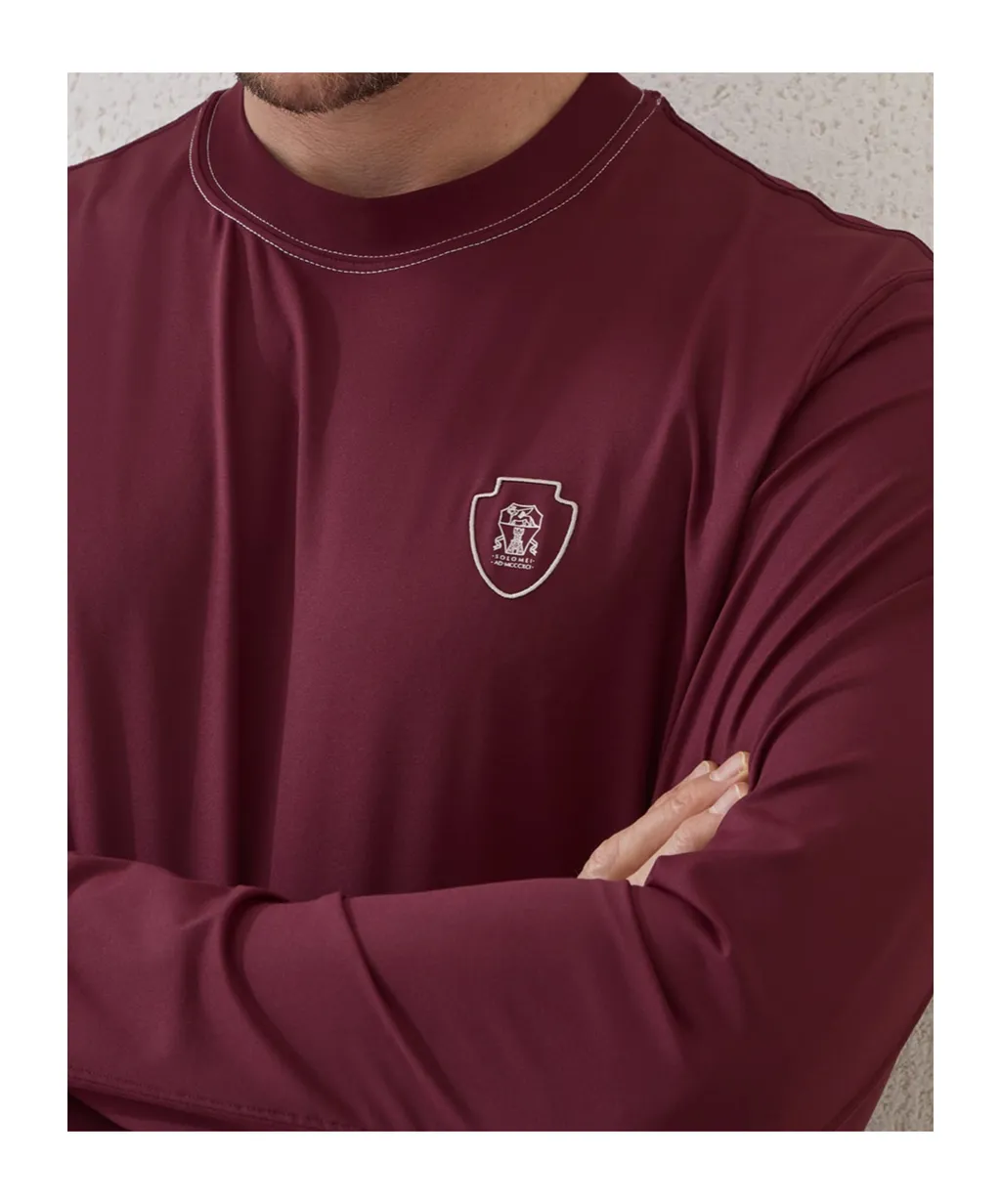 Comfort Nylon Long Sleeve T-Shirt With Logo