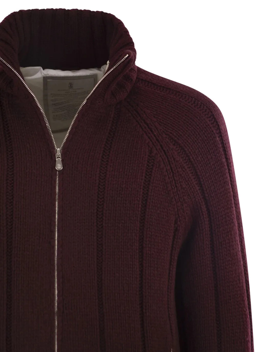 Cashmere Knit Down Jacket With Zip