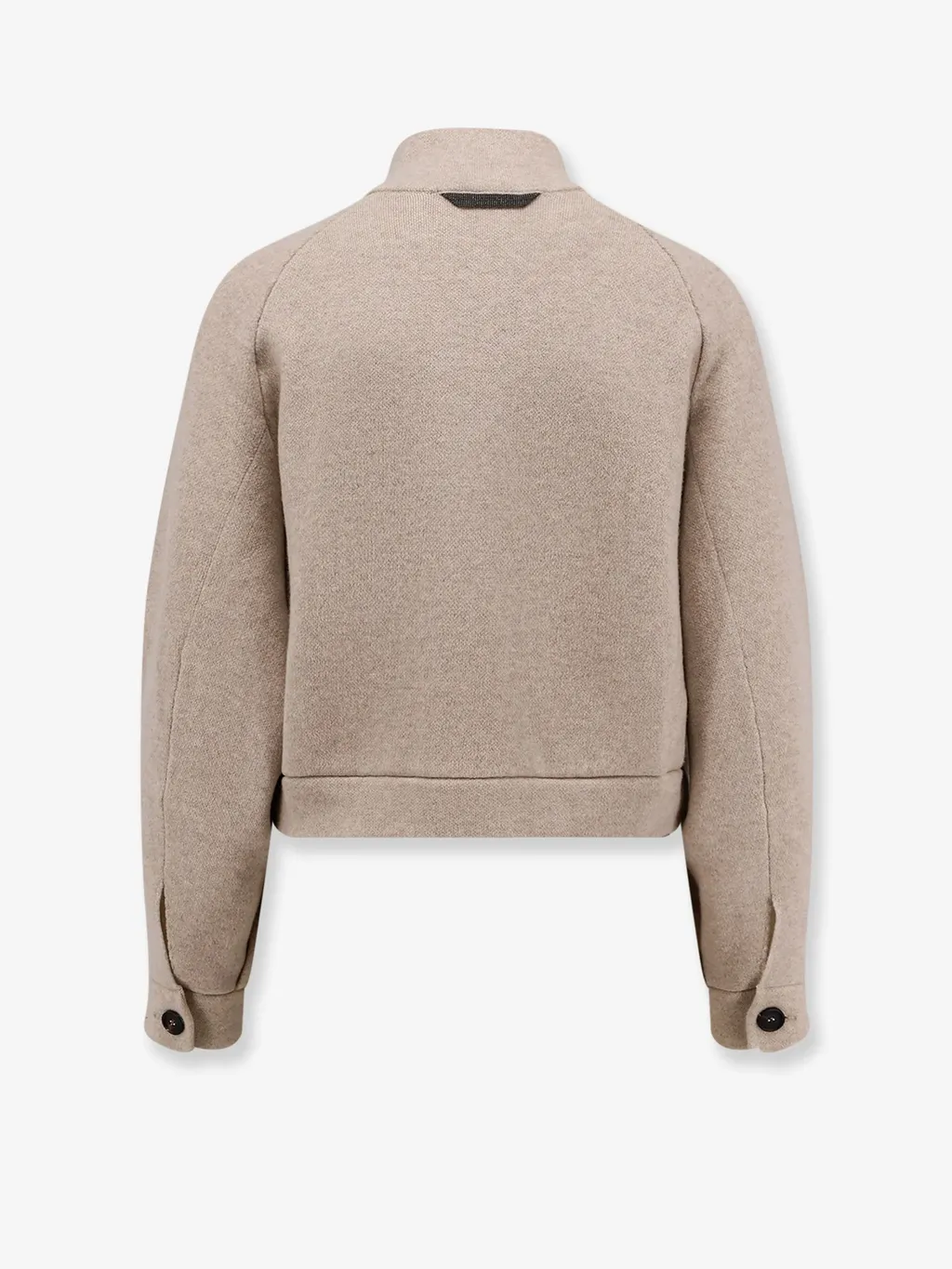 Monili-Detailed High-Neck Jacket