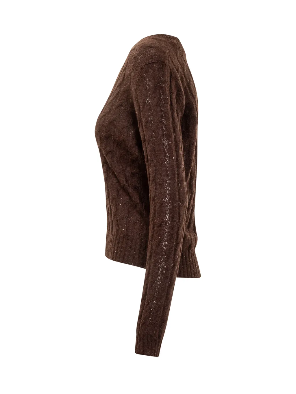 Cable-Knit Long-Sleeve Sweater