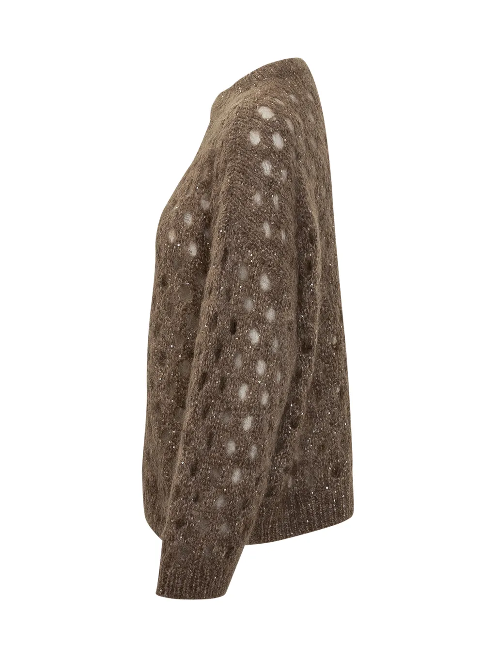 Sequin-Embellished Crew-Neck Sweater