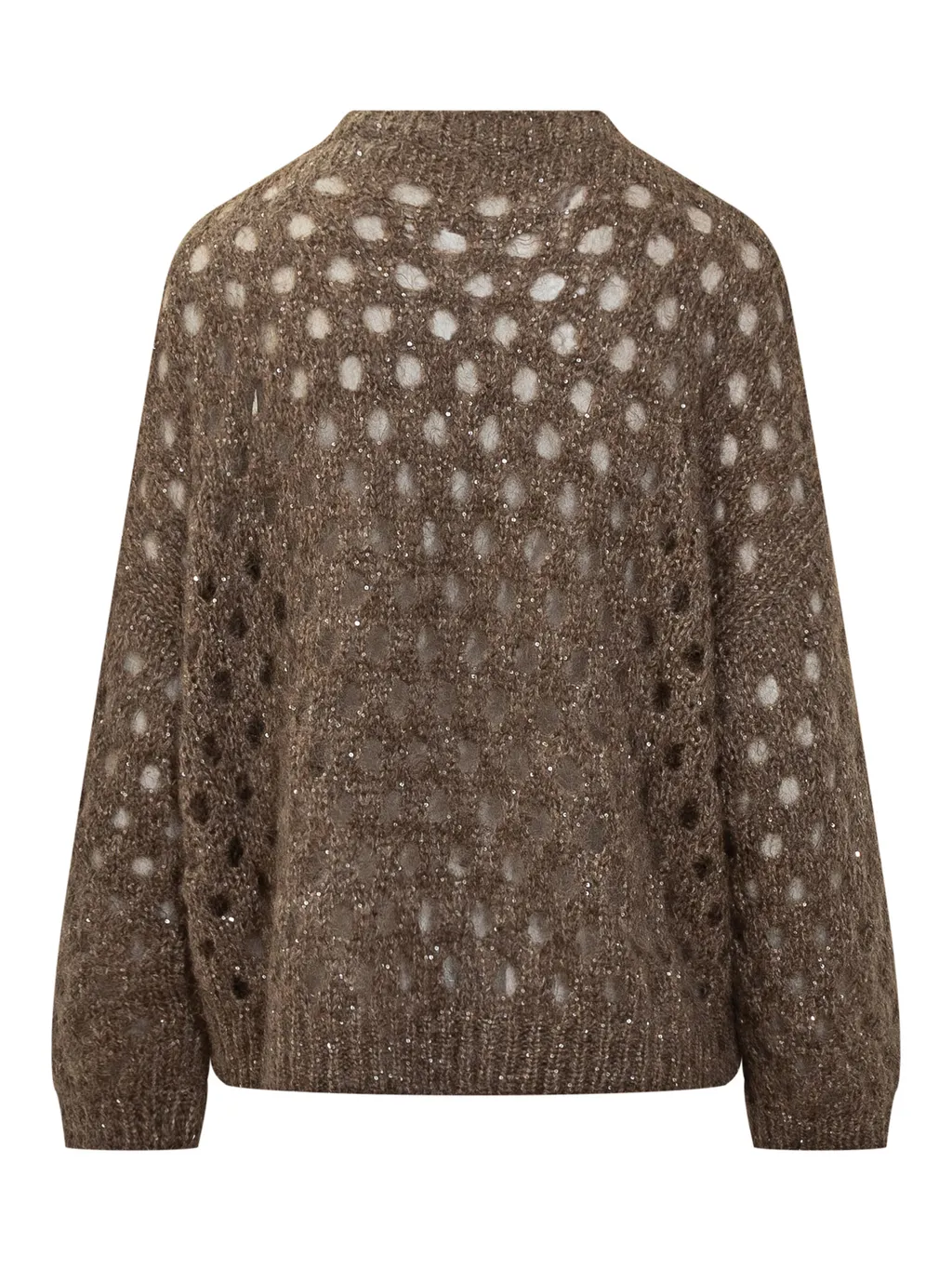 Sequin-Embellished Crew-Neck Sweater
