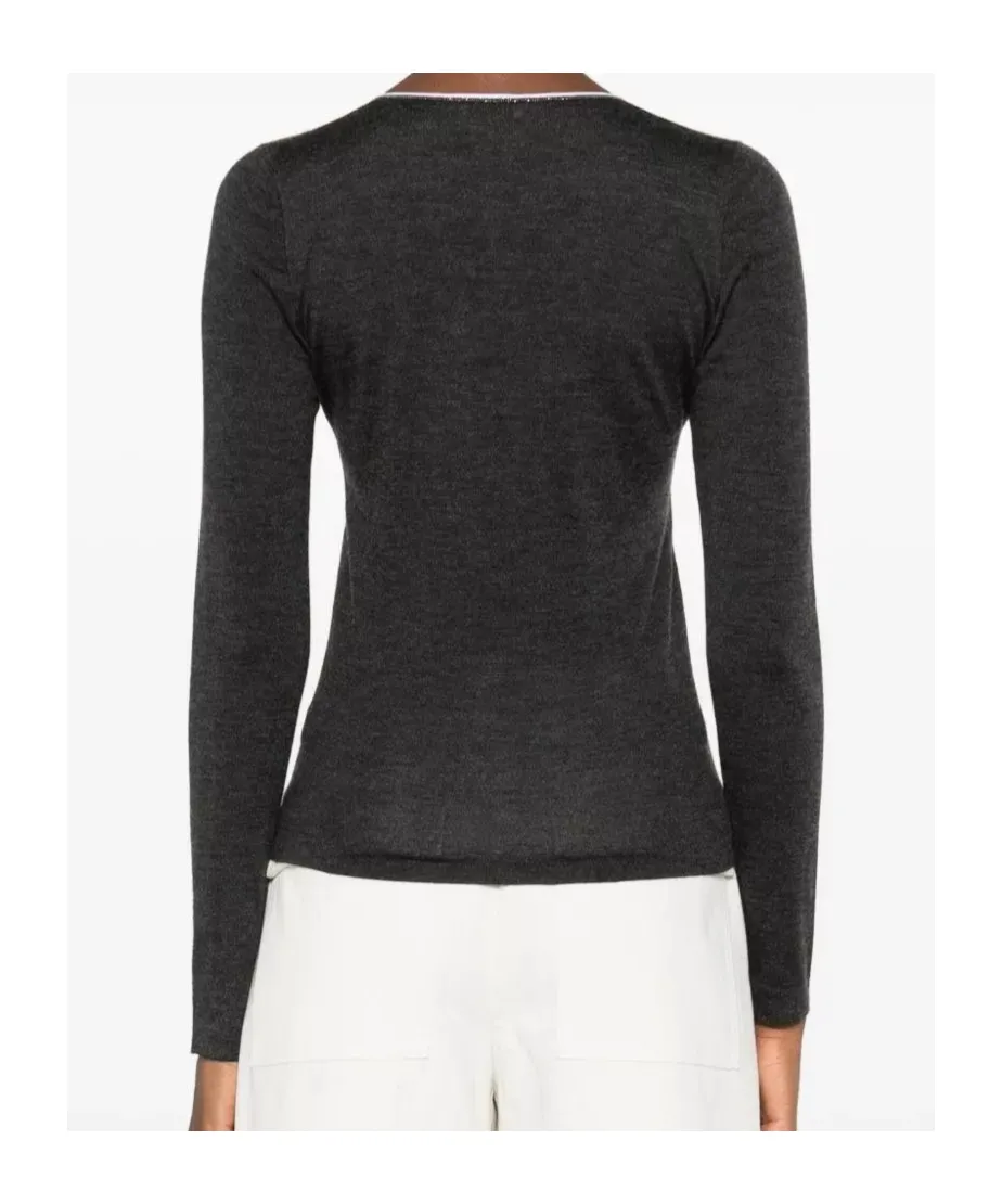 V-Neck Embellished Sweater