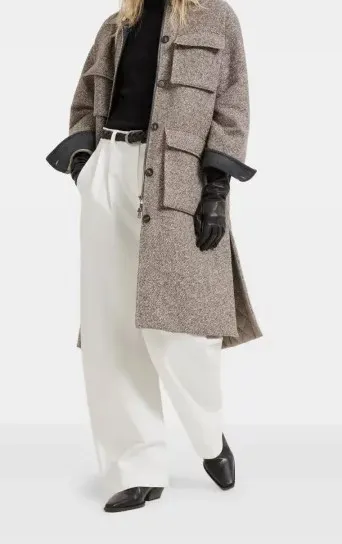 MÉLange Diagonal Monili Embellished Coat