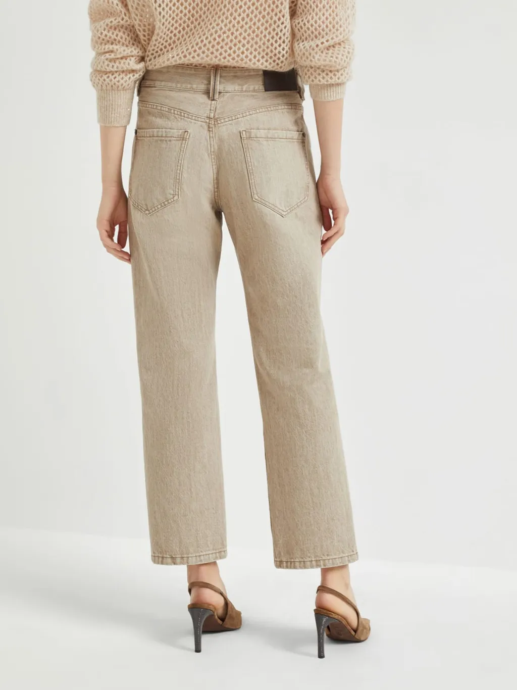 Logo Patch Straight Leg Pants