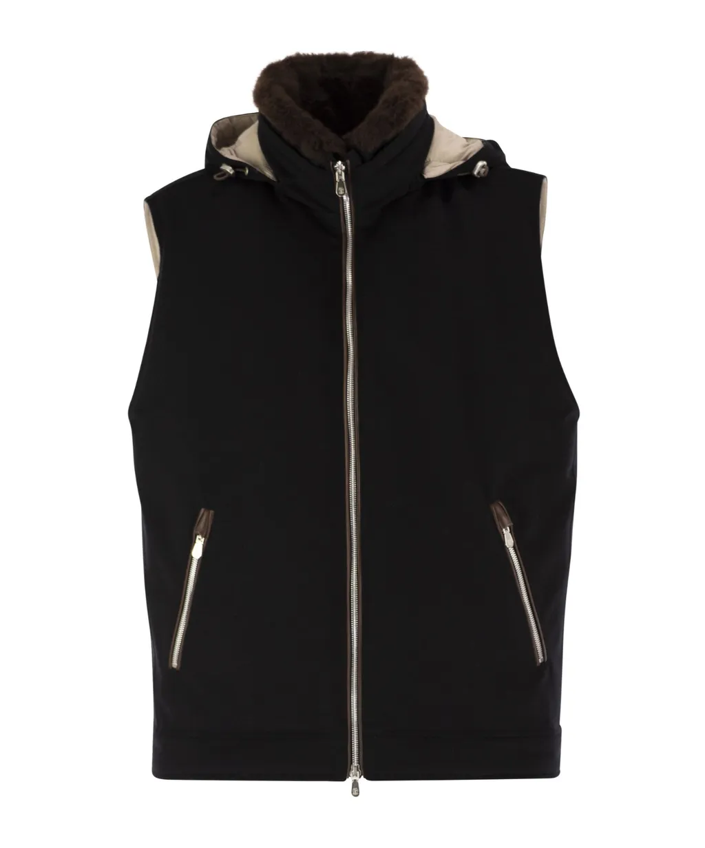 Hooded Wool Gilet