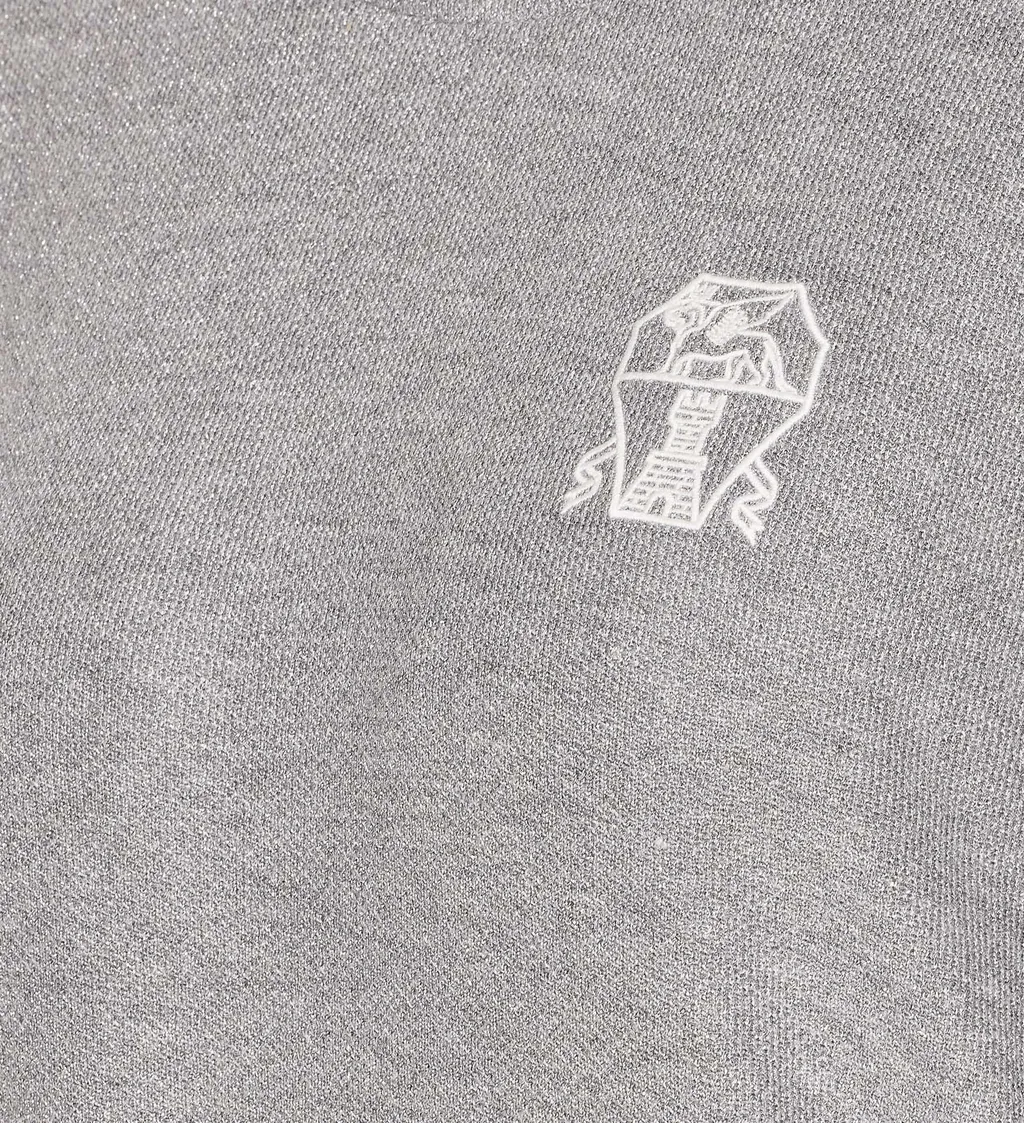 Embroidered-Detail Ribbed-Cuff Sweater