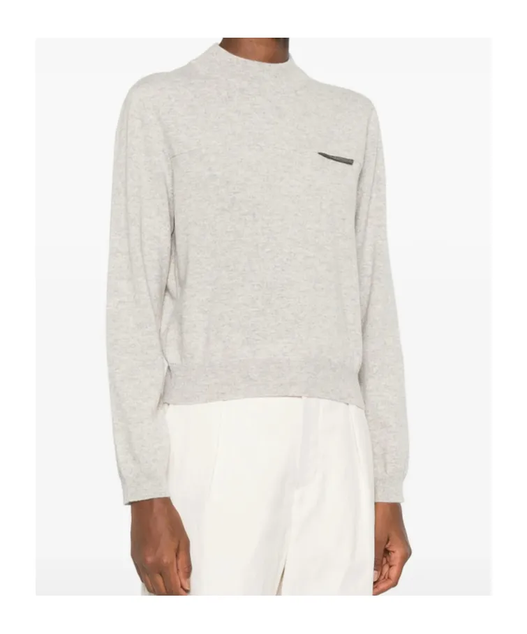 Monili Embellished Knitted Jumper