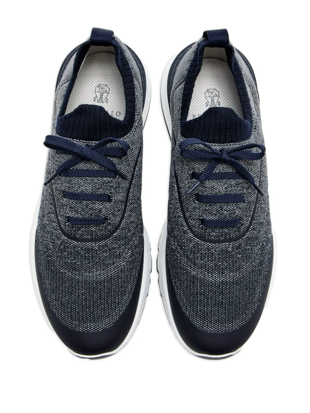 Knitted Lace-Up Sneakers