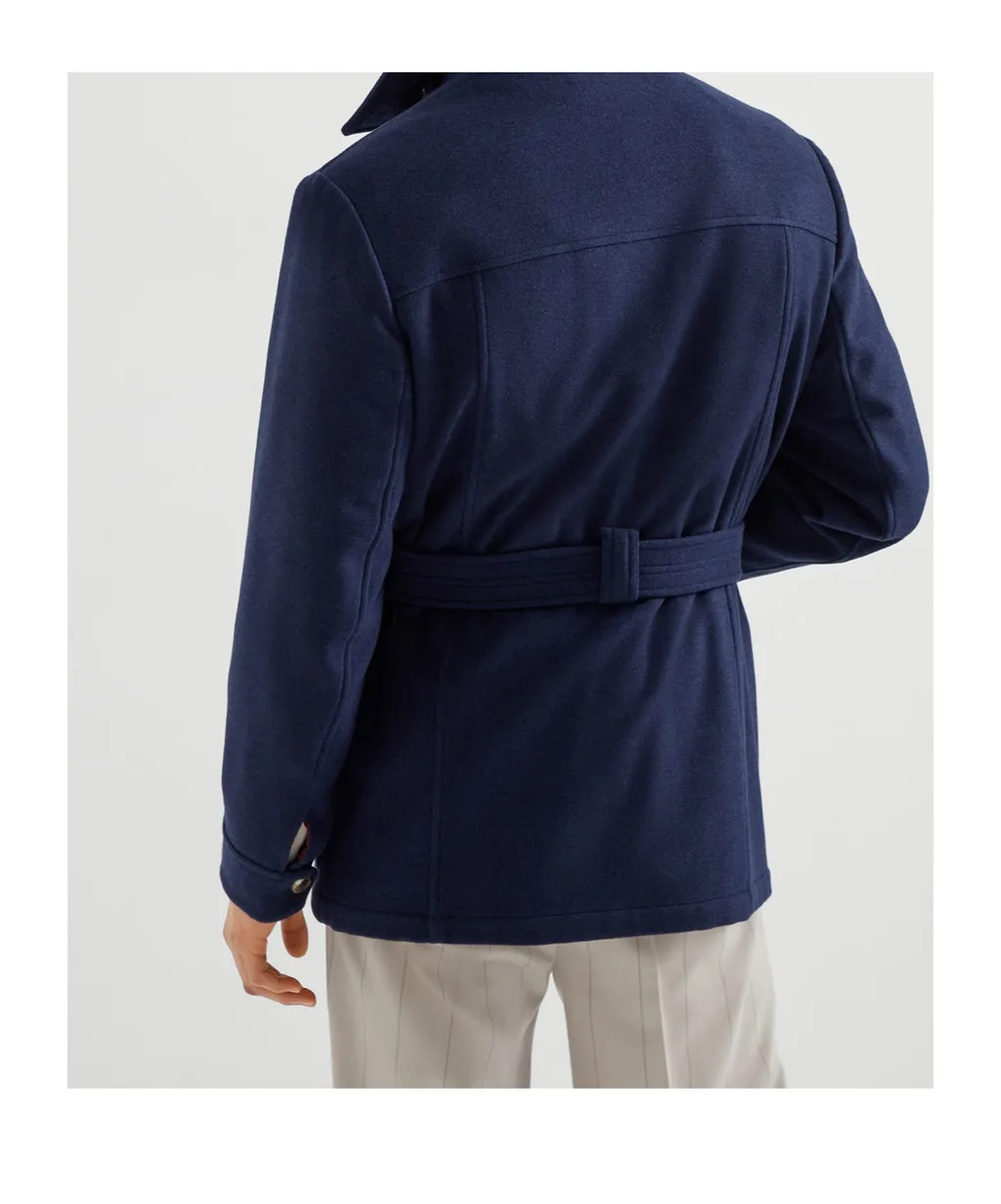 Long-Sleeved Cashmere Coat