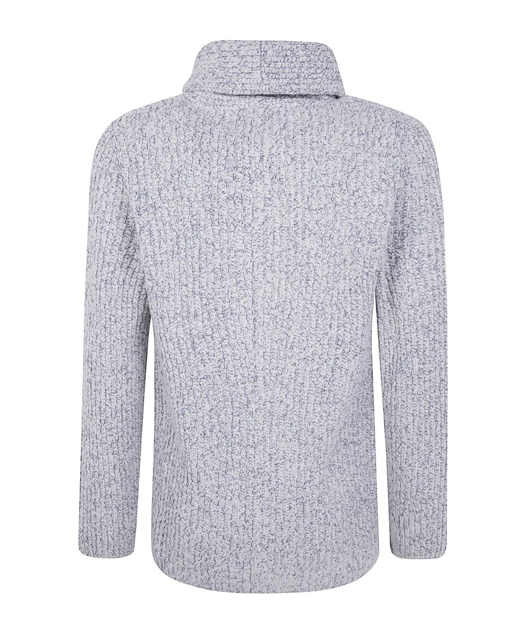 Shawl-Collar Double-Breasted Cardigan