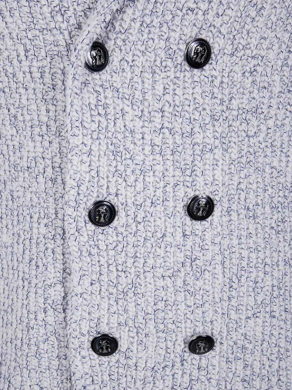 Shawl-Collar Double-Breasted Cardigan