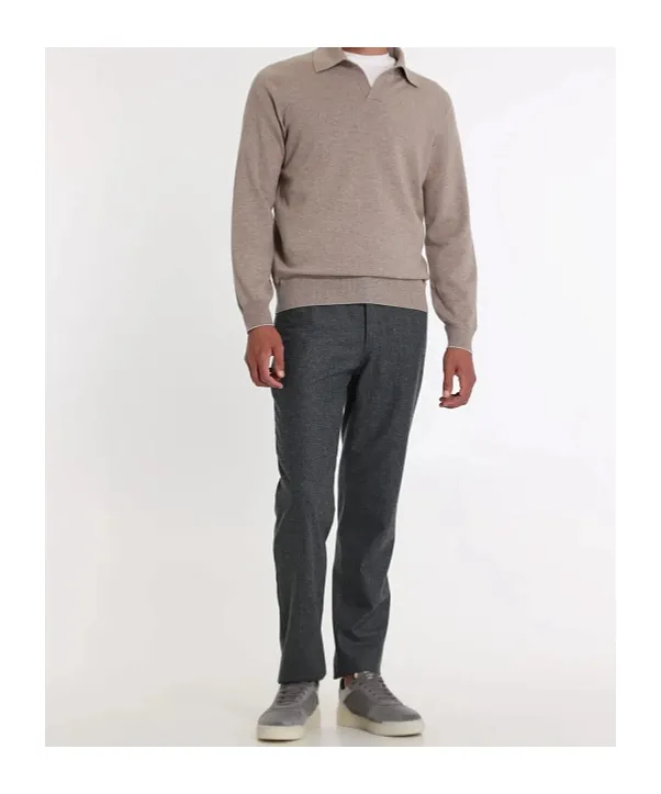 Button-Fastening Trousers