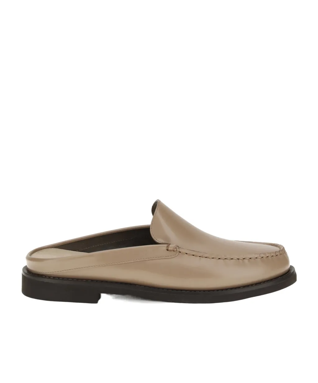 Leather Flat Mule
