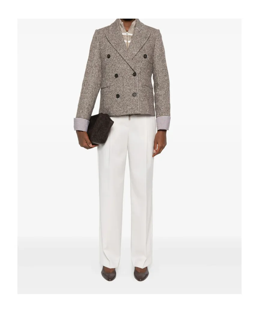 Pleated Straight Leg Pants