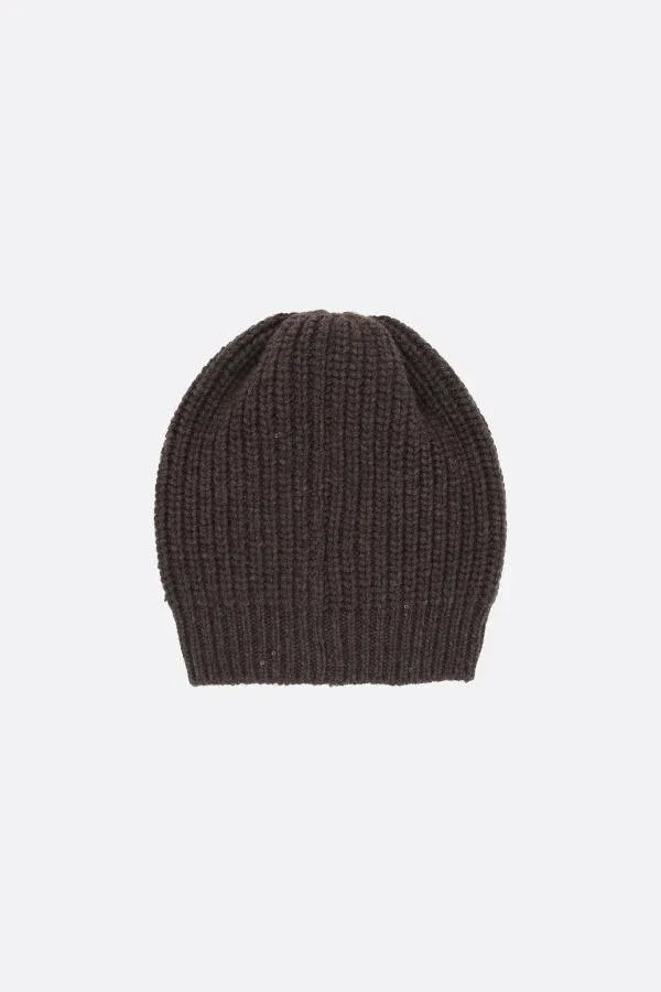 Sequin Embellished Ribbed Beanie