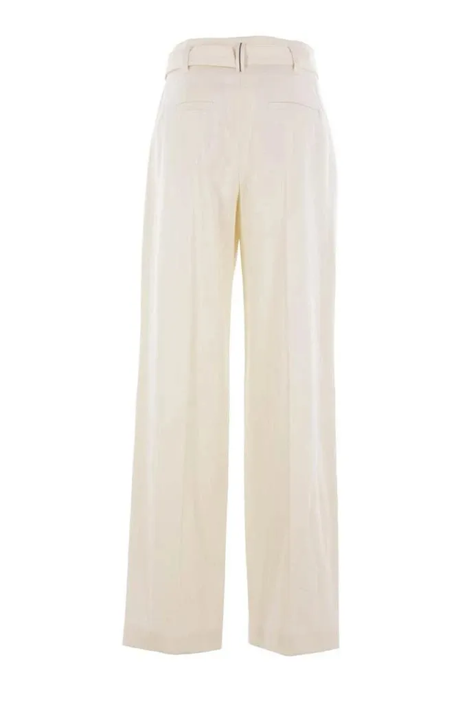 Belted Pleated Trousers