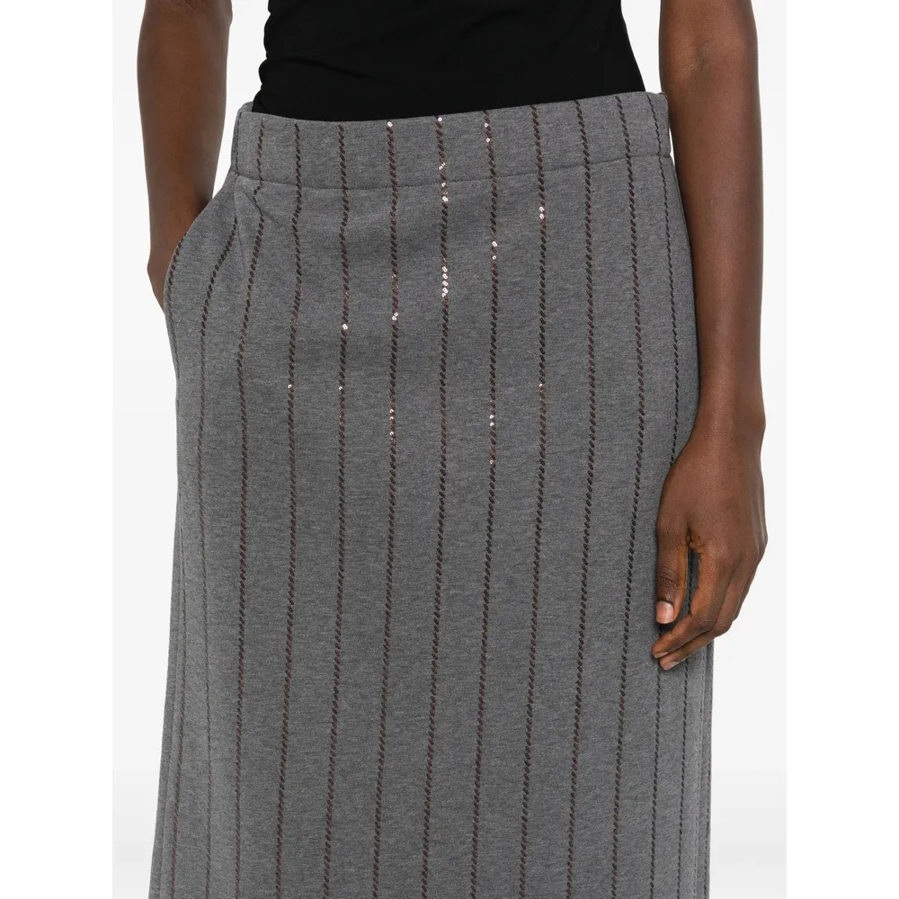 Embellished Midi Pencil Skirt