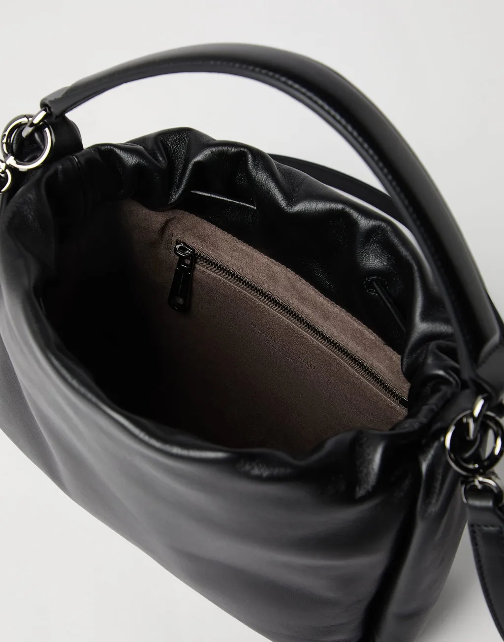 Small Mellow Leather Cross Bucket Bag