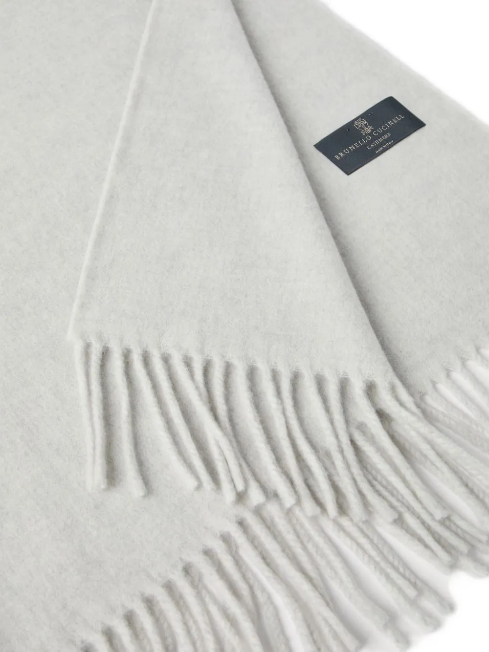 Logo Detailed Fringed Edge Scarf
