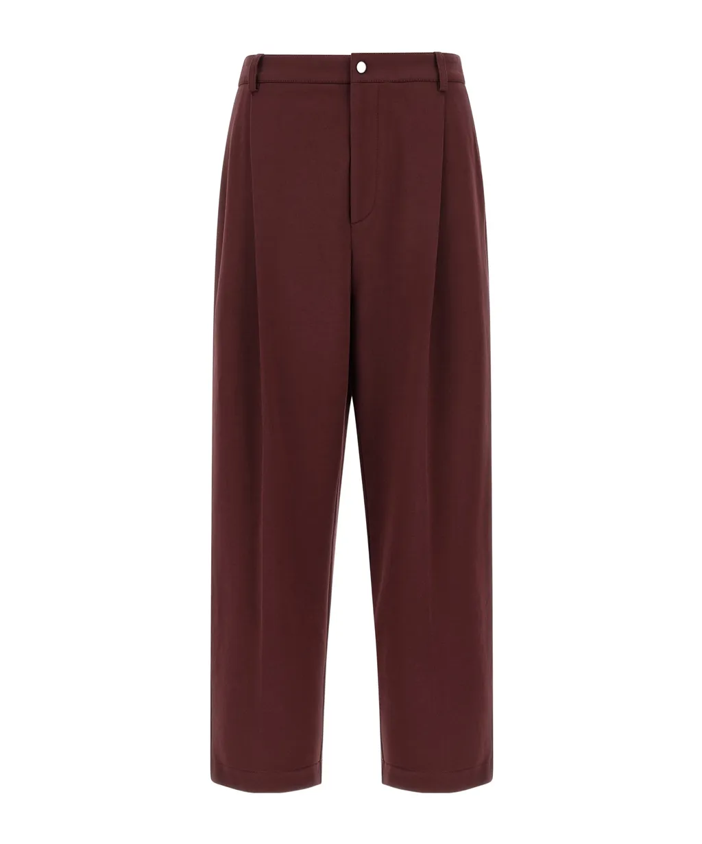 Pleated Cropped Trousers