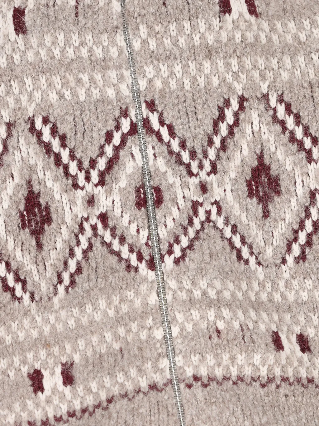 High-Neck Patterned Cardigan