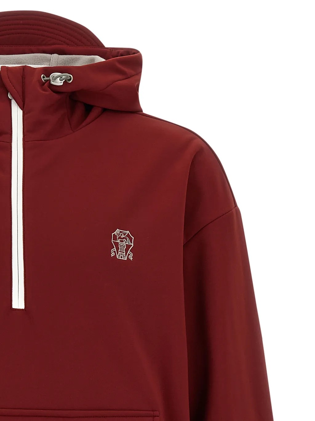 Logo-Embroidered Hooded Jacket