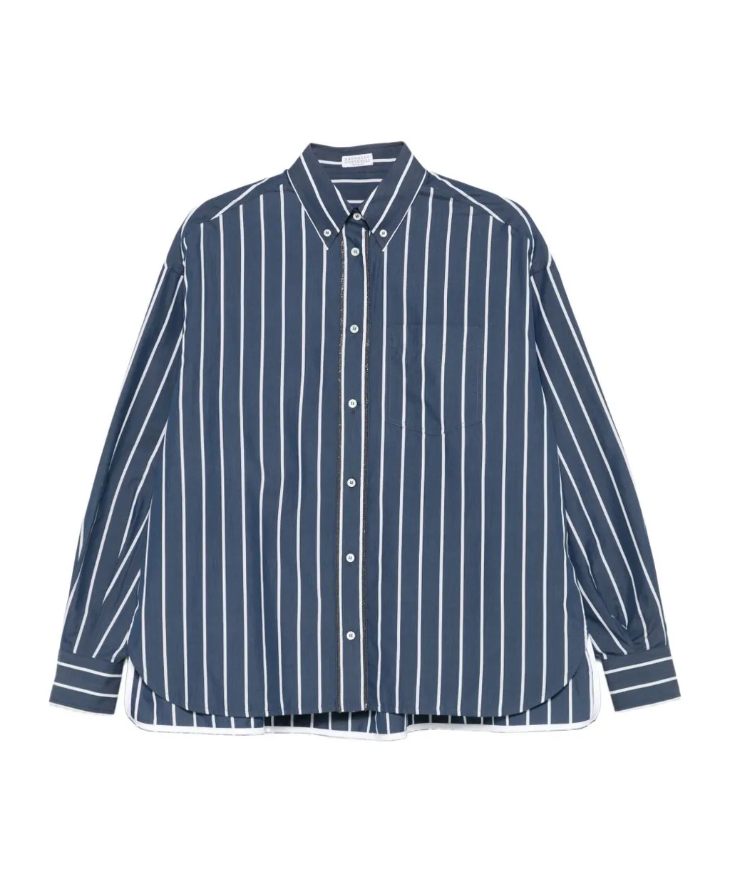 Striped Button-Down Shirt