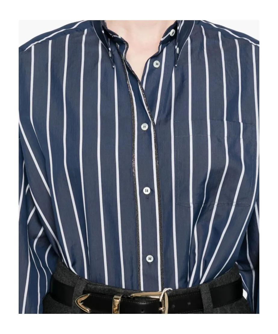 Striped Button-Down Shirt