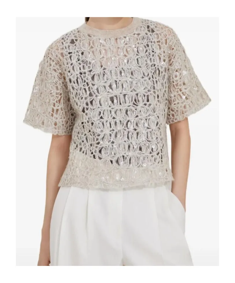 Sequin-Embellished T-Shirt