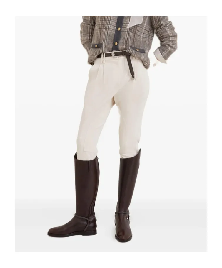 Buckle-Strap Leather Boots