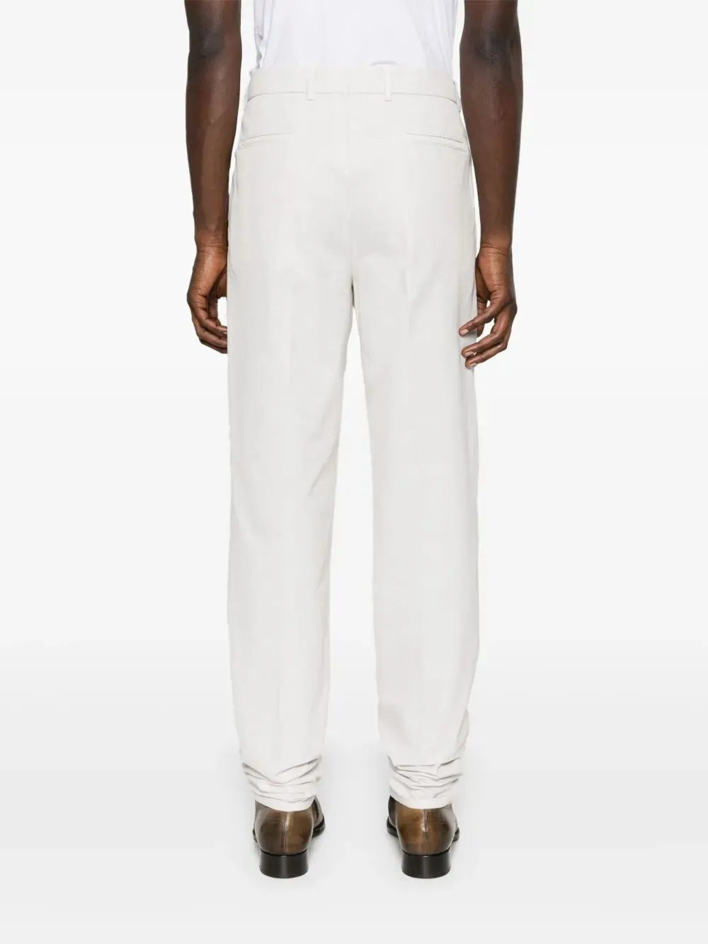 Cotton Straight-Leg Trousers