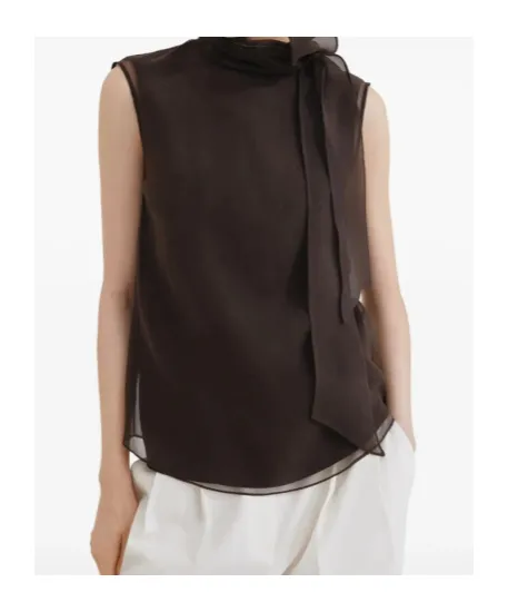Bow Detailed Sleeveless Blouse