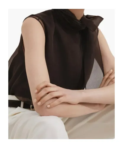 Bow Detailed Sleeveless Blouse