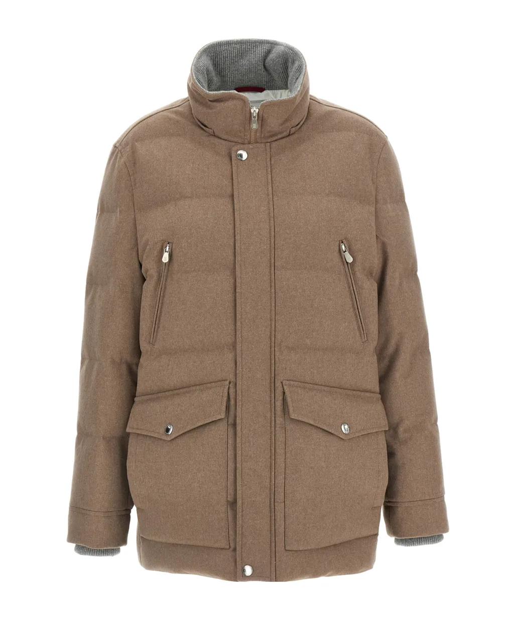 Wool Hooded Quilted Jacket