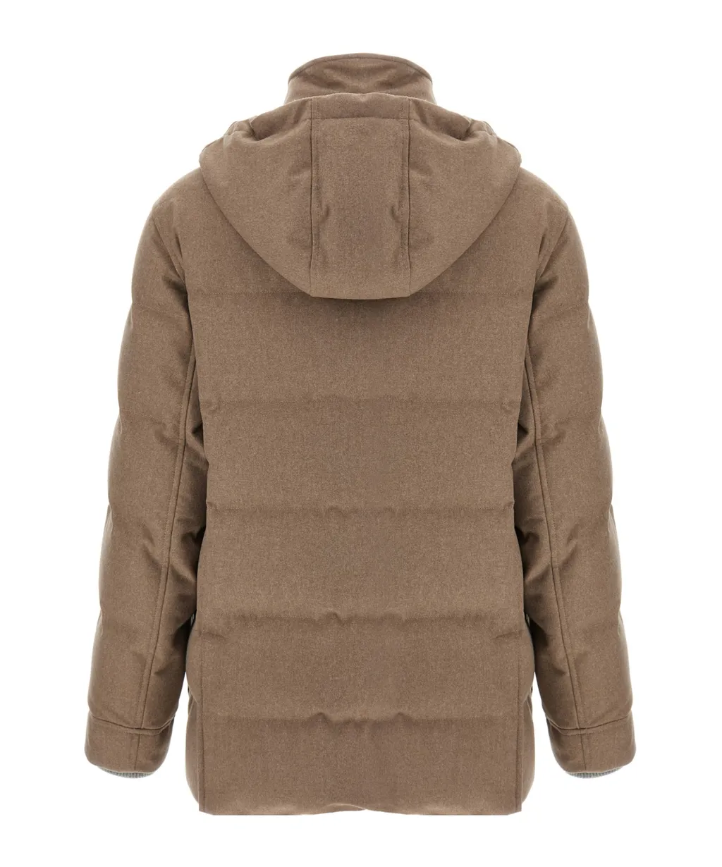 Wool Hooded Quilted Jacket
