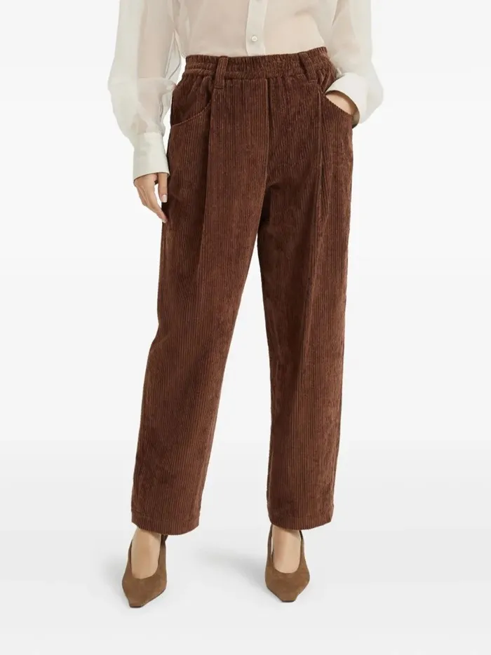 Wide-Leg Corduroy Trousers