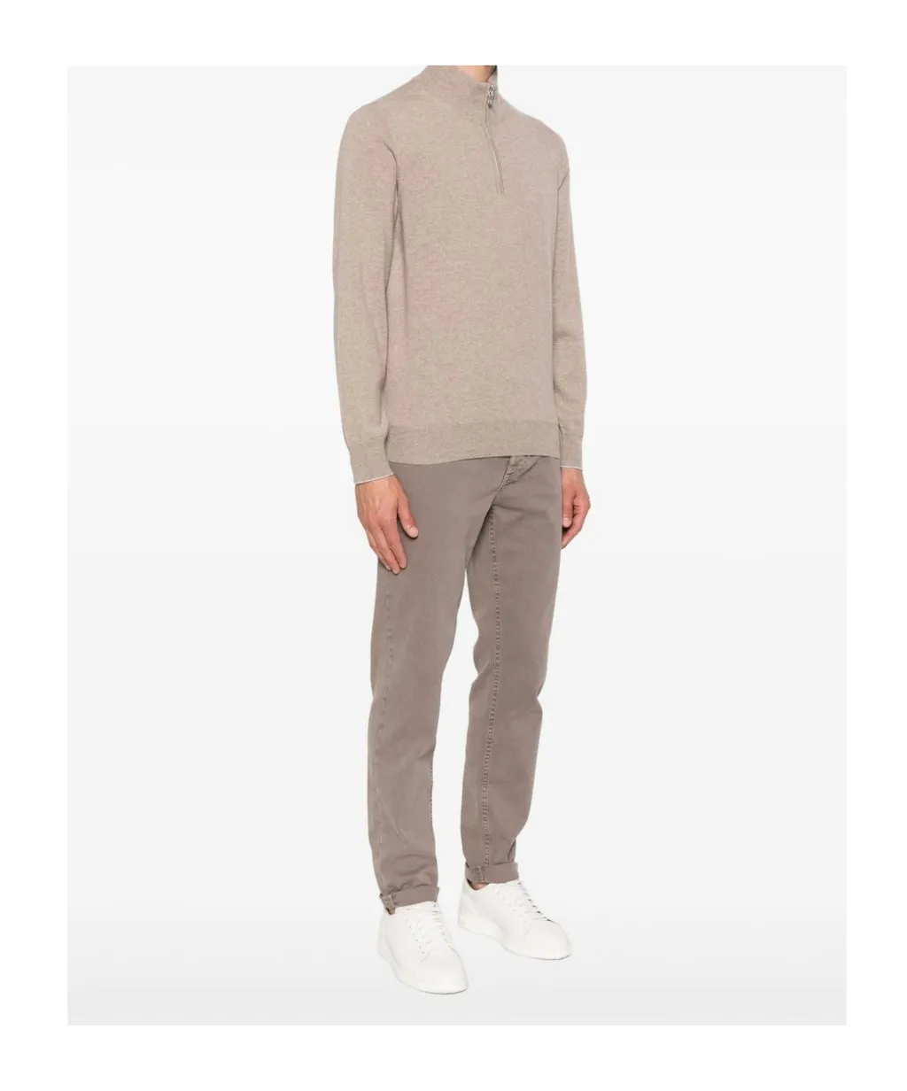 Zip-Up Cashmere Sweater