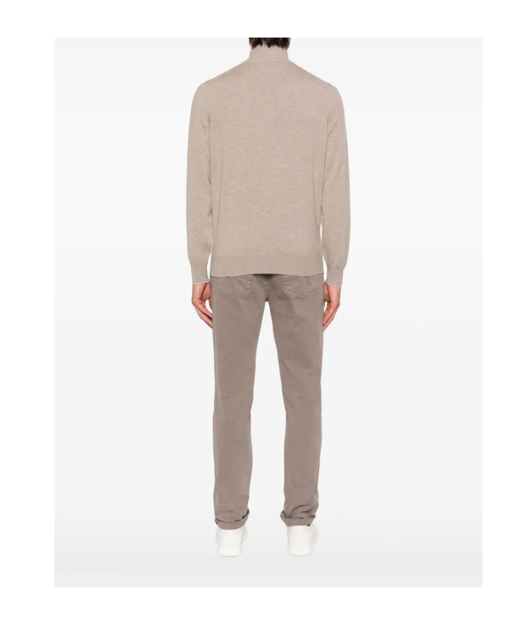 Zip-Up Cashmere Sweater