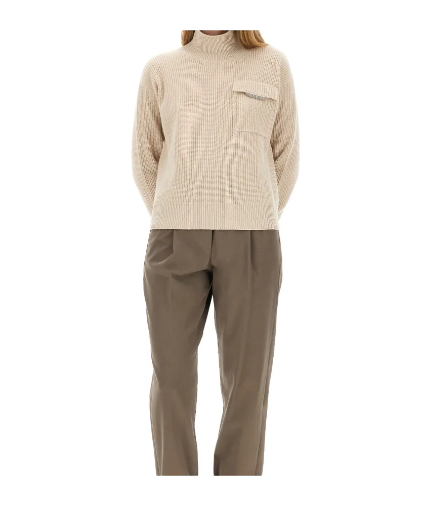 Long-Sleeved Turtleneck Sweater