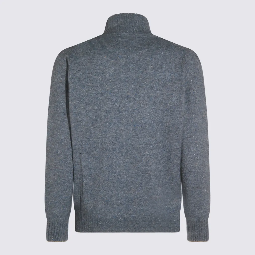 High-Neck Zip-Front Cardigan
