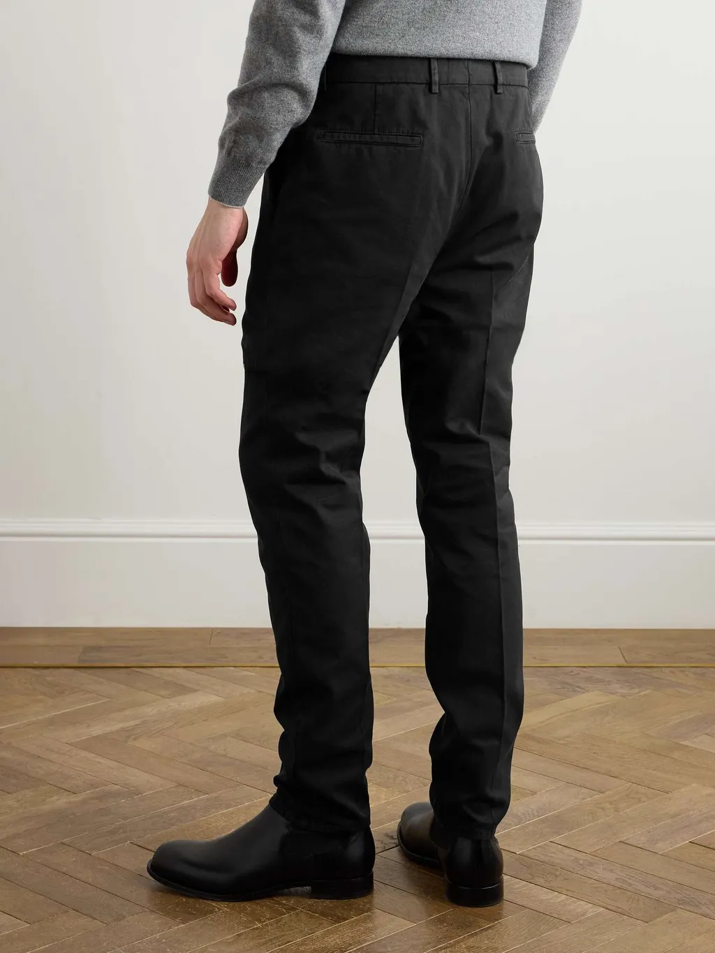 Cotton Straight-Leg Trousers