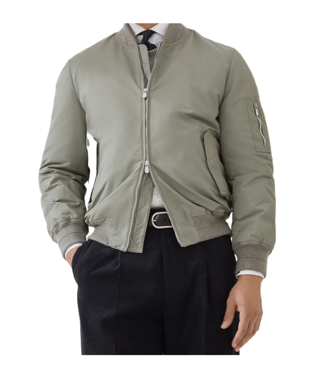 Zip-Fastening Bomber Jacket