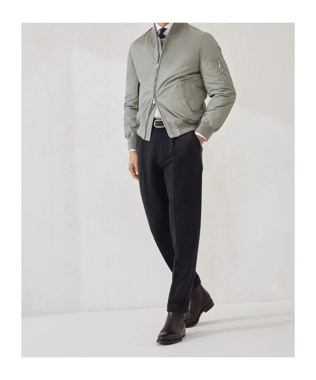 Zip-Fastening Bomber Jacket