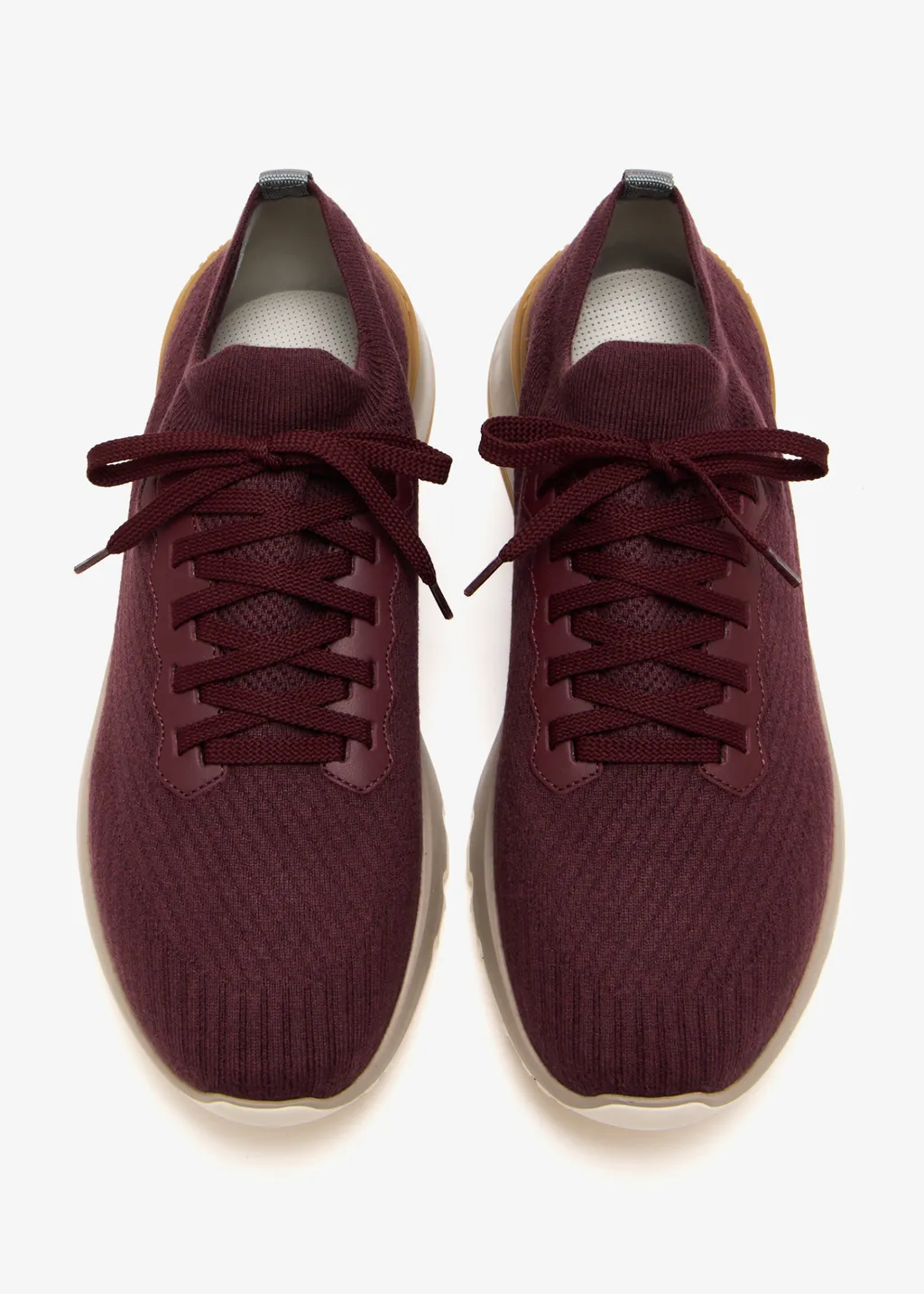 Knitted Lace-Up Sneakers