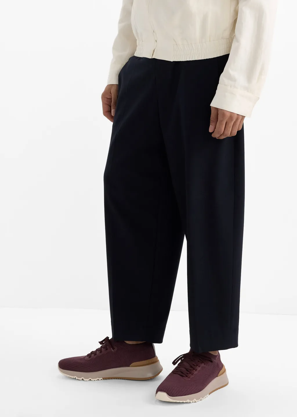 Knitted Lace-Up Sneakers