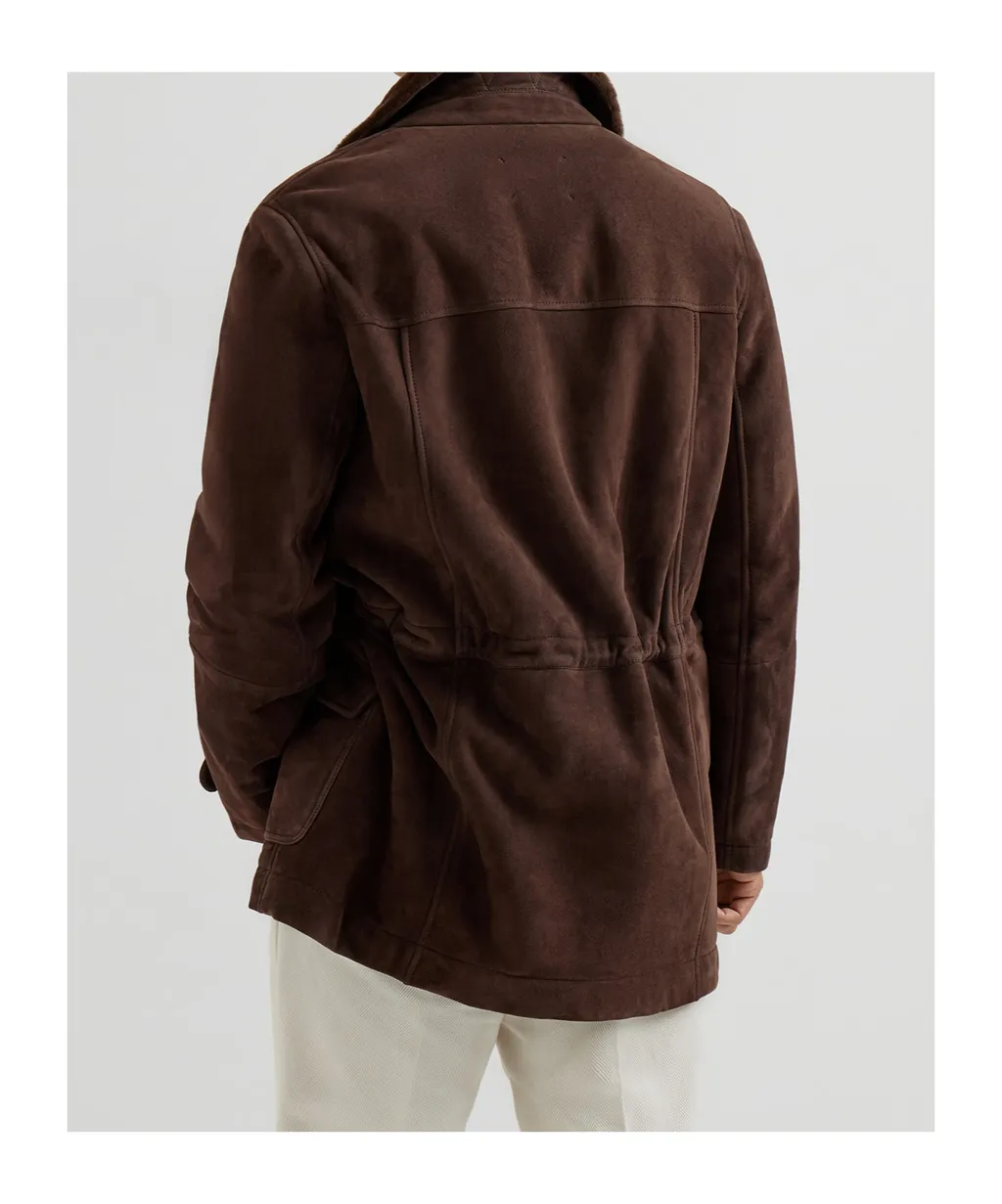 Shearling Single-Breasted Coat