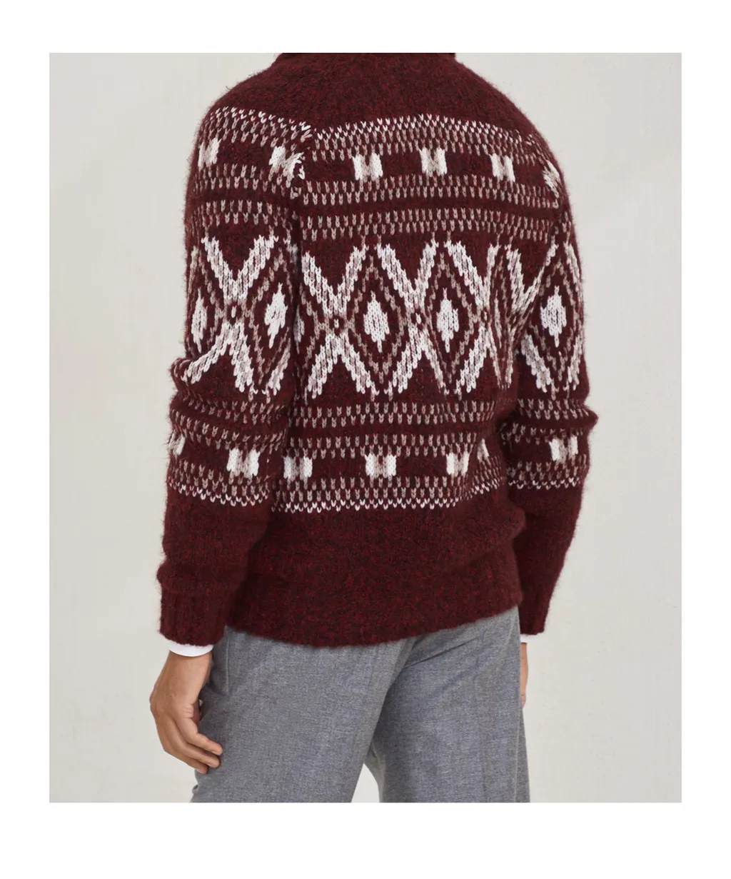 Geometric Jacquard Cardigan